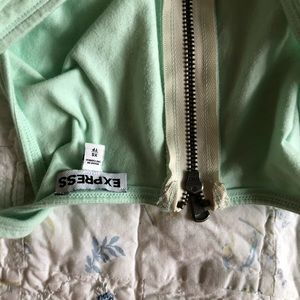 Express peplum mint top tank